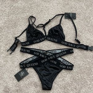 AUTHENTIC God save queens bikini.WITH BOX AND TAGS